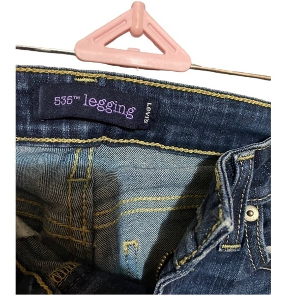 Junior Women’s Super Low 335 Levi’s Bleu jeans Size 5 M - Picture 4 of 9